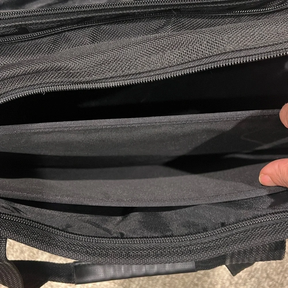 Victorinox Black Messenger Laptop Bag 17”x13”x5” Bain Capital Logo